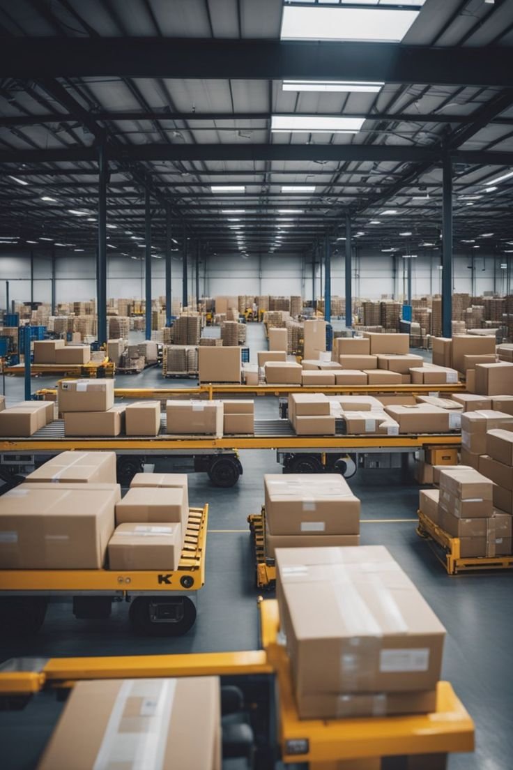 Kho hàng hiện đại phục vụ dịch vụ bốc xếp hàng hóa