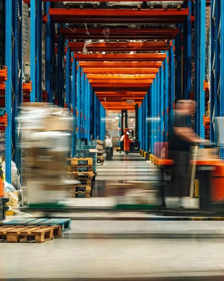Nhân viên Proslink điều khiển xe nâng bốc xếp hàng hóa an toàn